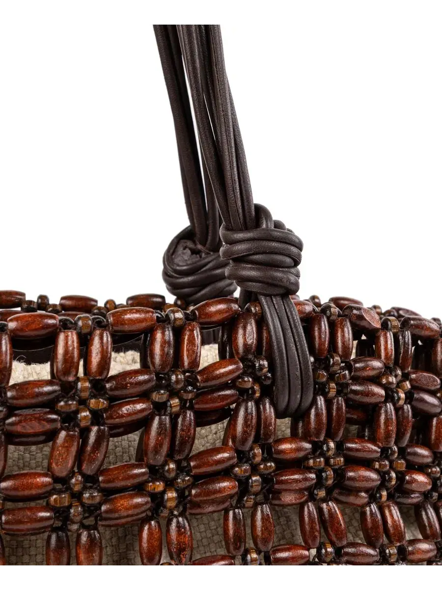 Сумка-тоут большая Raye Bead Sam Edelman — изображение 4 из 7, темный коричневый