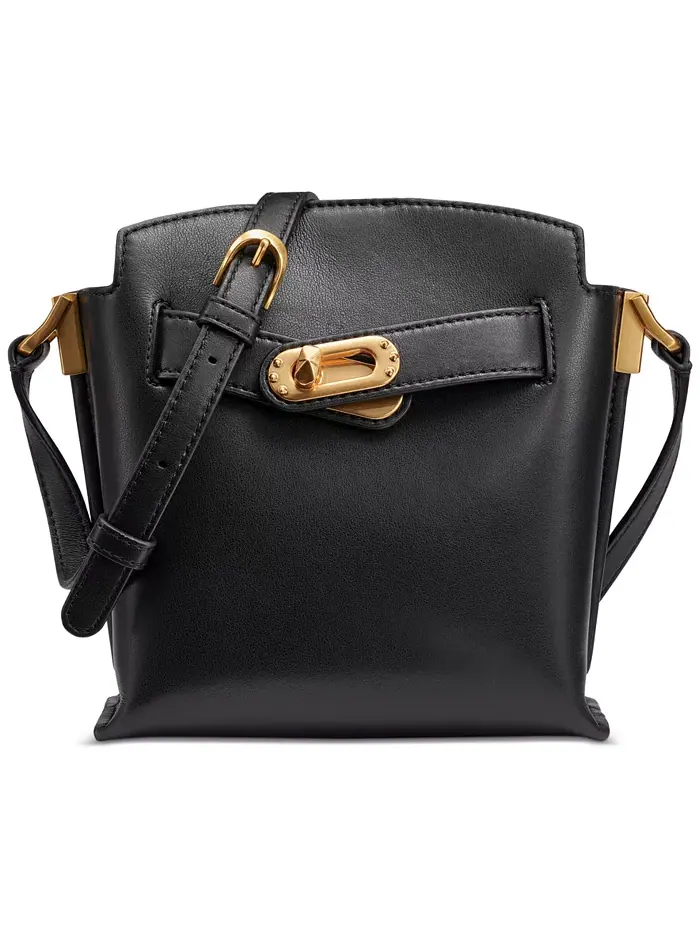 Сумка кросс-боди Bridgehampton с поворотным замком Donna Karan New York — изображение 1 из 6, черный/золотистый