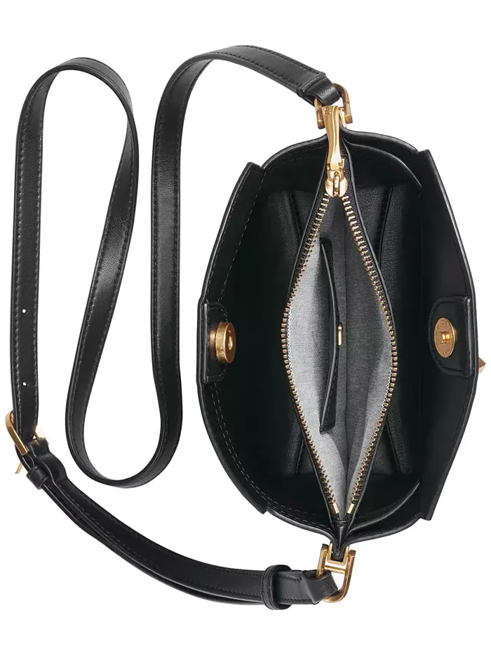 Сумка кросс-боди Bridgehampton с поворотным замком Donna Karan New York — изображение 3 из 6, черный/золотистый