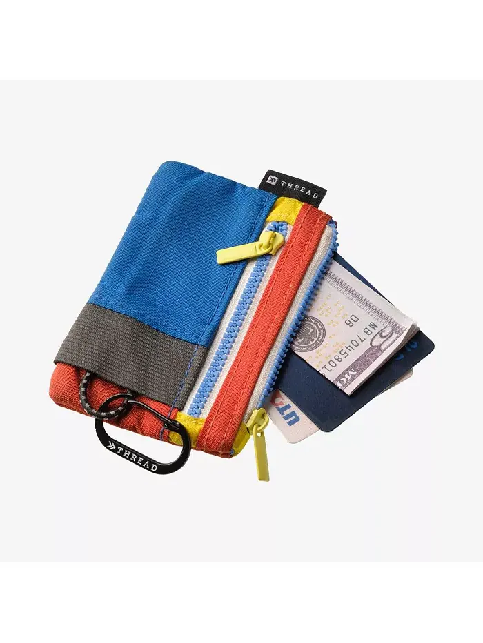 Мужской кошелек с цветными блоками Pouch Wallet Thread Wallets — изображение 3 из 3, красный