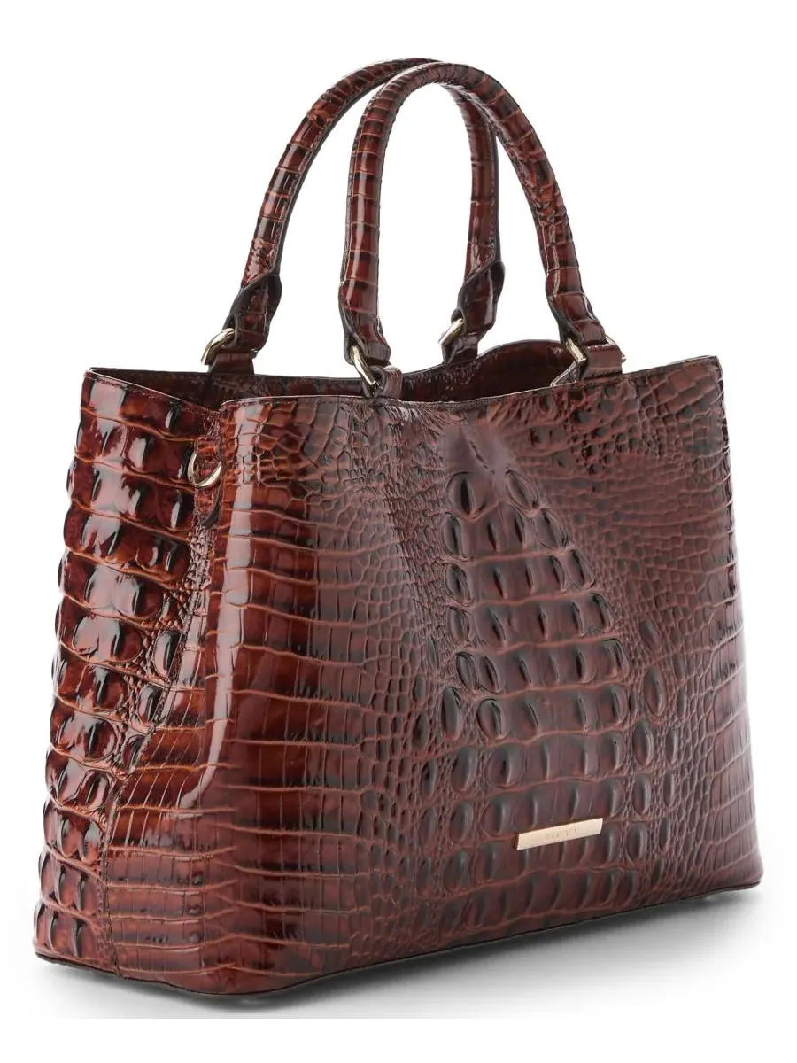 Сумка-мессенджер Denise Medium Melbourne из натуральной кожи Brahmin — изображение 3 из 8, пекан