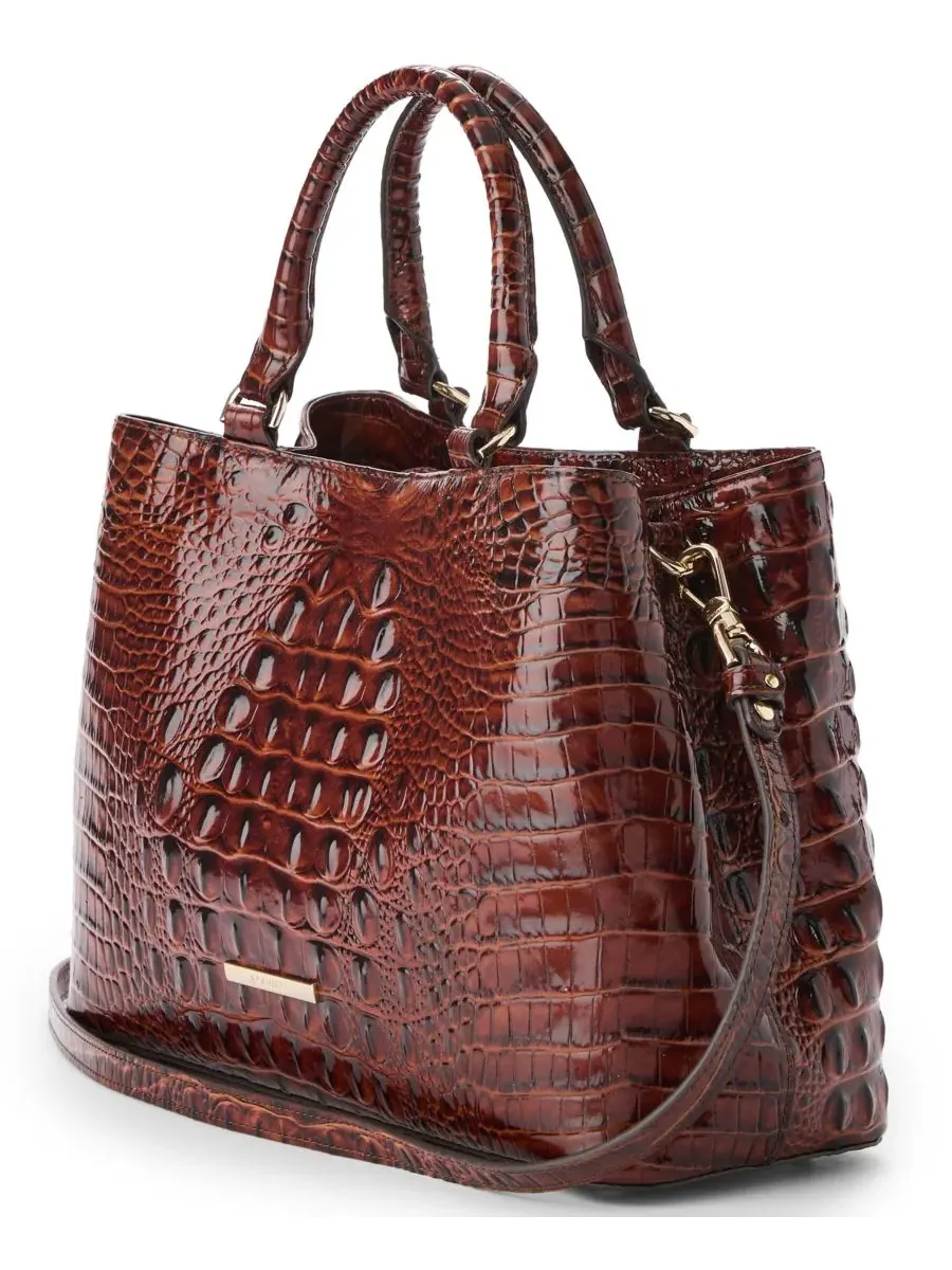 Сумка-мессенджер Denise Medium Melbourne из натуральной кожи Brahmin — изображение 5 из 8, пекан