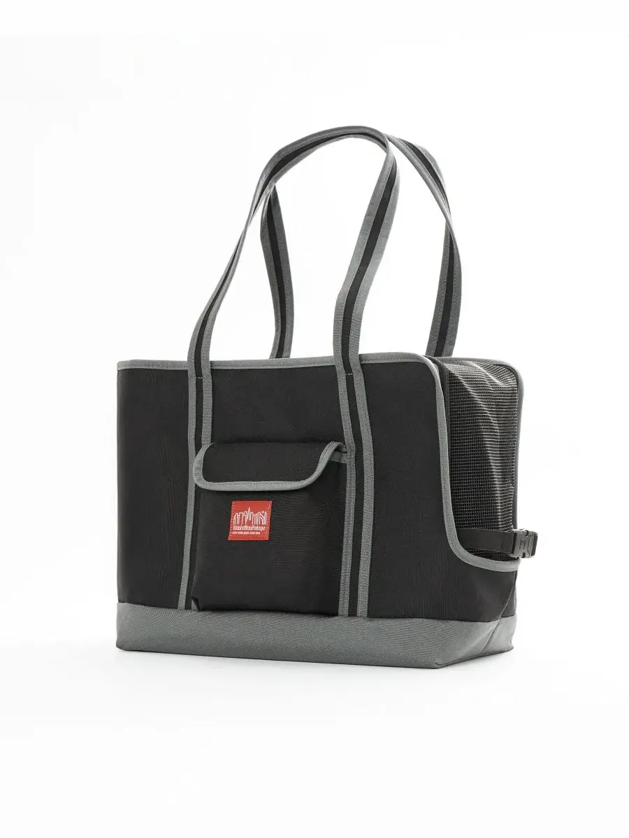 Большая сумка-переноска для животных Manhattan Portage — изображение 3 из 7, черный серый