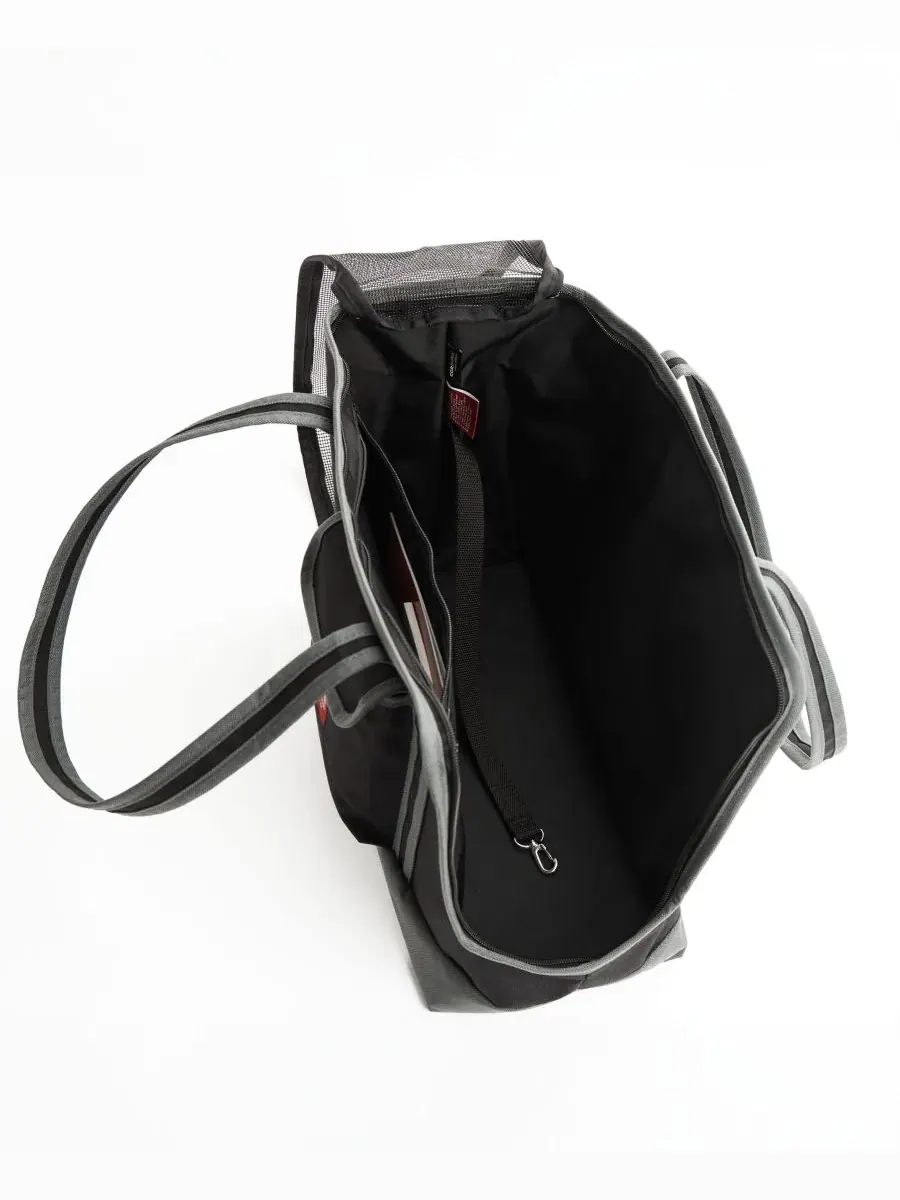 Большая сумка-переноска для животных Manhattan Portage — изображение 4 из 7, черный серый