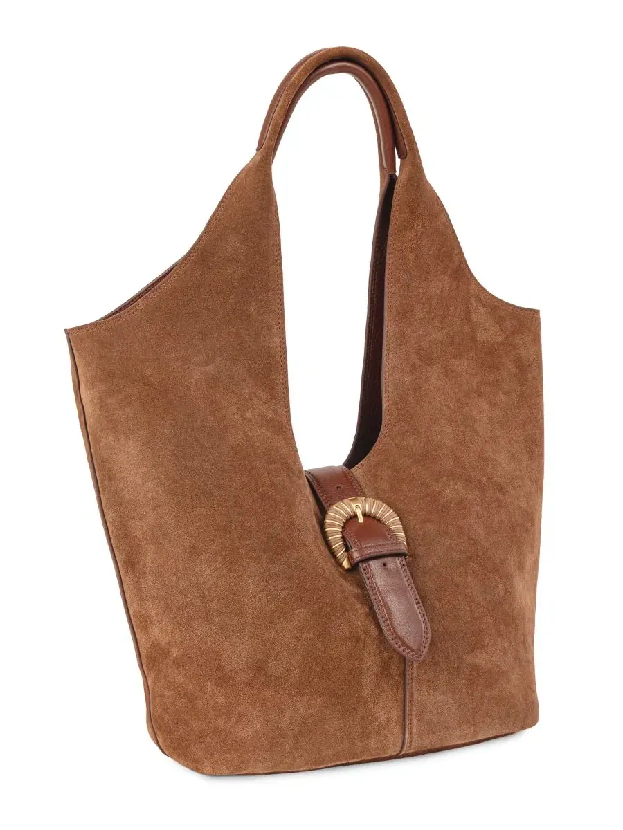 Сумка-тоут средняя Lucy Buckle Medium Tote Handbag Sam Edelman — изображение 3 из 6, карамель
