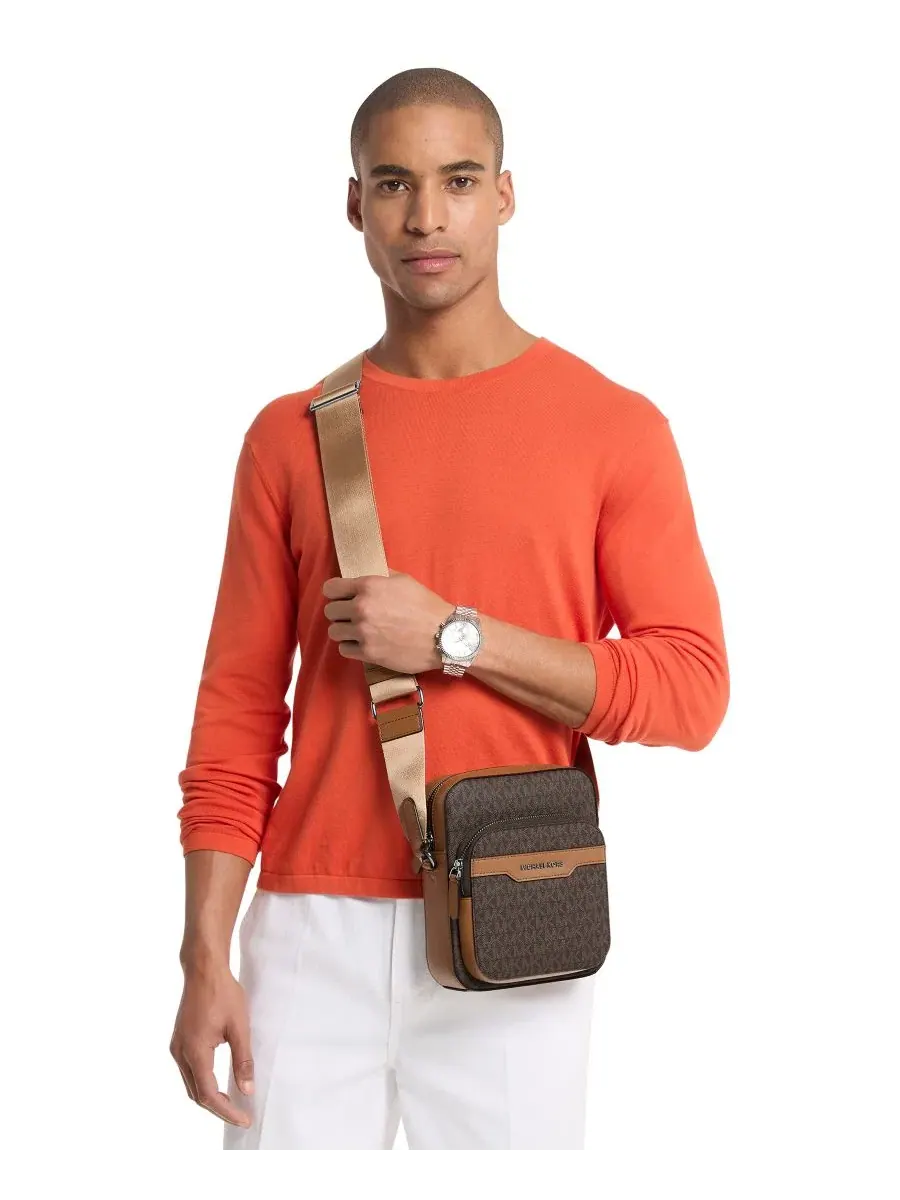 Сумка-кроссбоди Michael Kors Hudson Mini Signature Logo Flight — 3