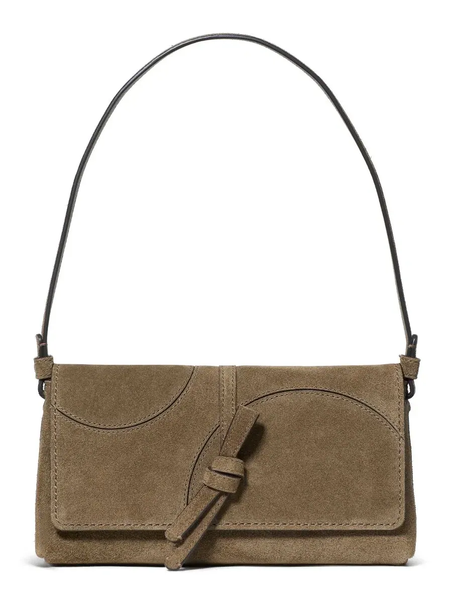 Сумка через плечо с клапаном Loop Dot Patchwork Small Suede kate spade new york — изображение 1 из 6, бежевый