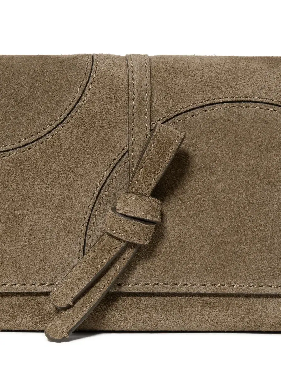 Сумка через плечо с клапаном Loop Dot Patchwork Small Suede kate spade new york — изображение 5 из 6, бежевый
