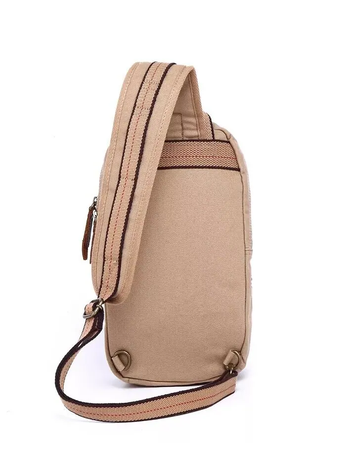 Сумка-слинг Turtle Ridge Canvas TSD BRAND — изображение 3 из 10, верблюжий