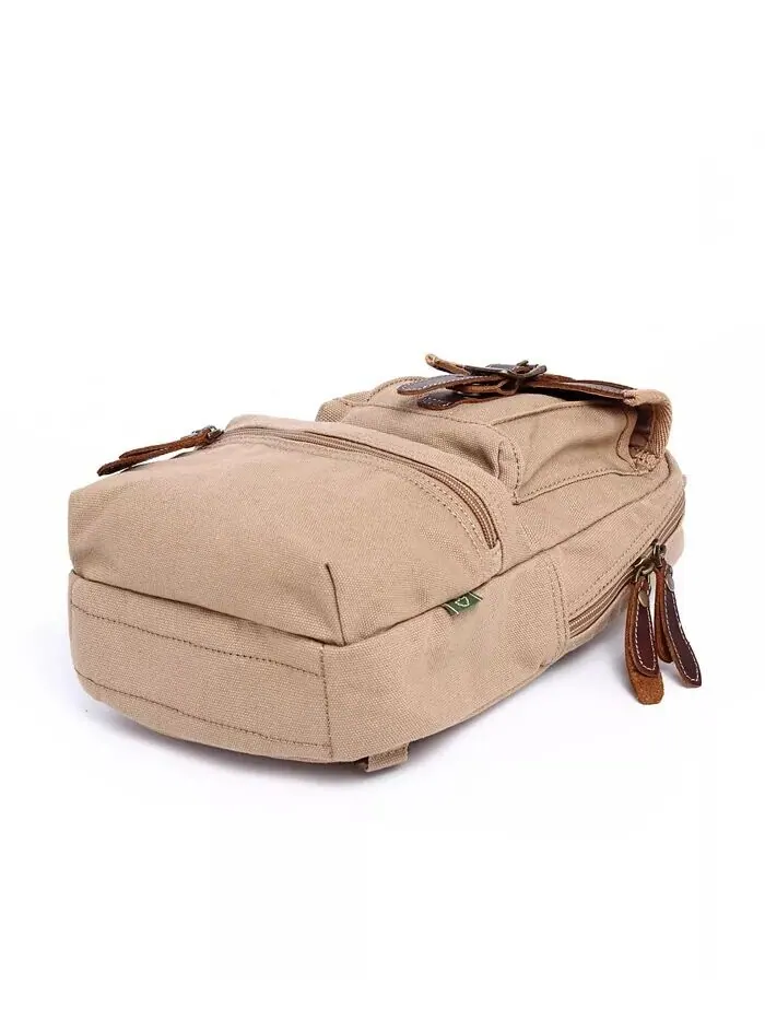Сумка-слинг Turtle Ridge Canvas TSD BRAND — изображение 7 из 10, верблюжий