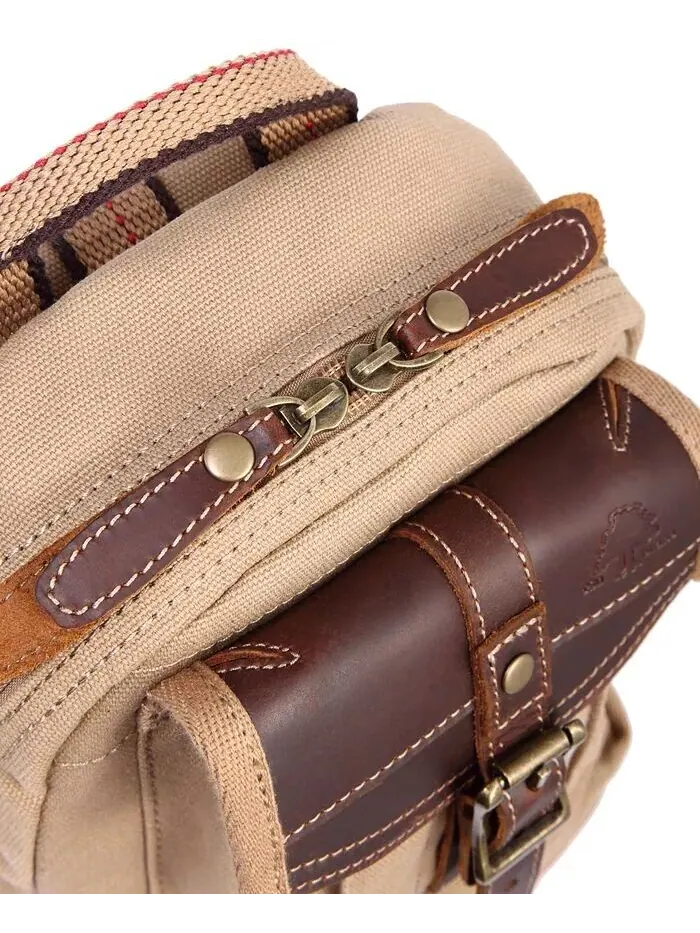 Сумка-слинг Turtle Ridge Canvas TSD BRAND — изображение 8 из 10, верблюжий
