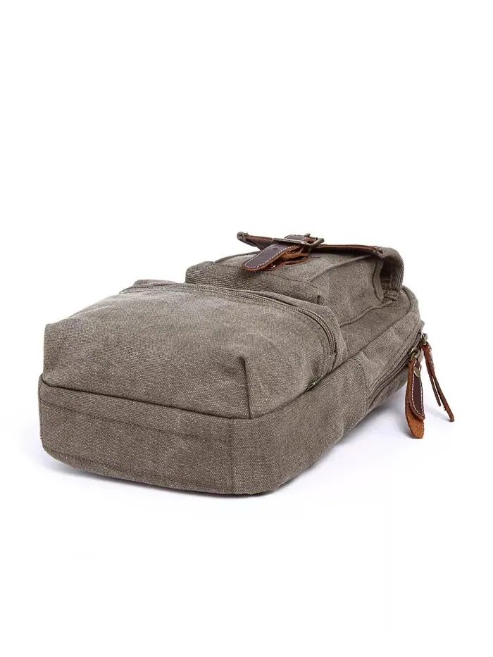 Сумка-слинг Turtle Ridge Canvas TSD BRAND — изображение 6 из 9, оливковый