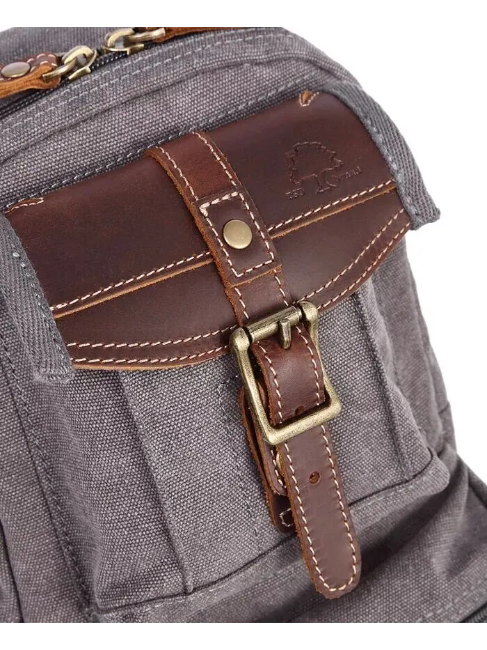 Сумка-слинг Turtle Ridge Canvas TSD BRAND — изображение 8 из 9, серый