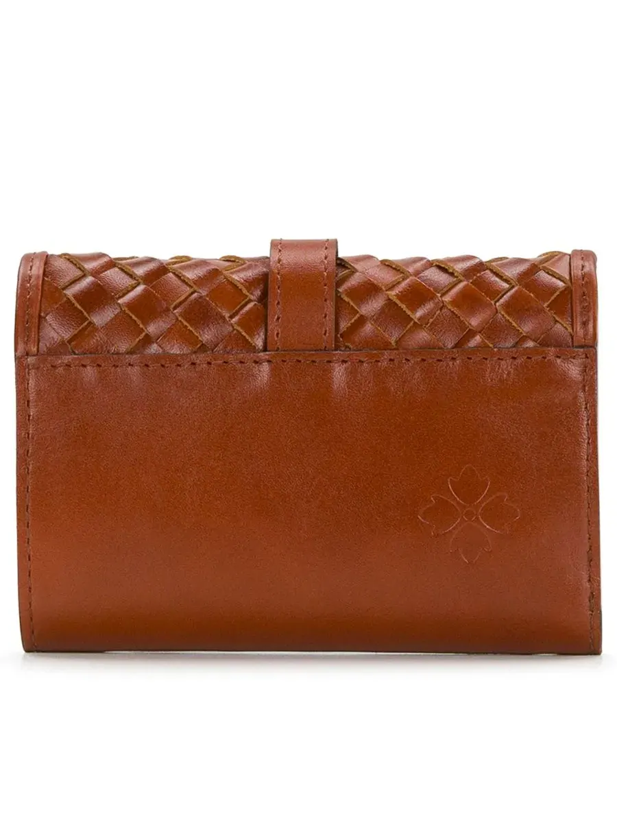 Кошелек Perla Woven Leather из кожи Patricia Nash — изображение 5 из 7, коричневый