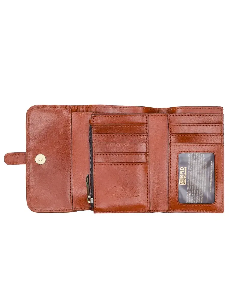 Кошелек Perla Woven Leather из кожи Patricia Nash — изображение 6 из 7, коричневый