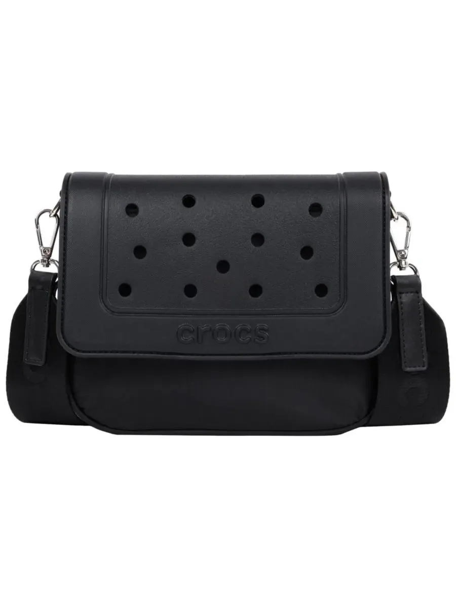Сумка через плечо с формованным клапаном, регулируемым ремнем Crocs