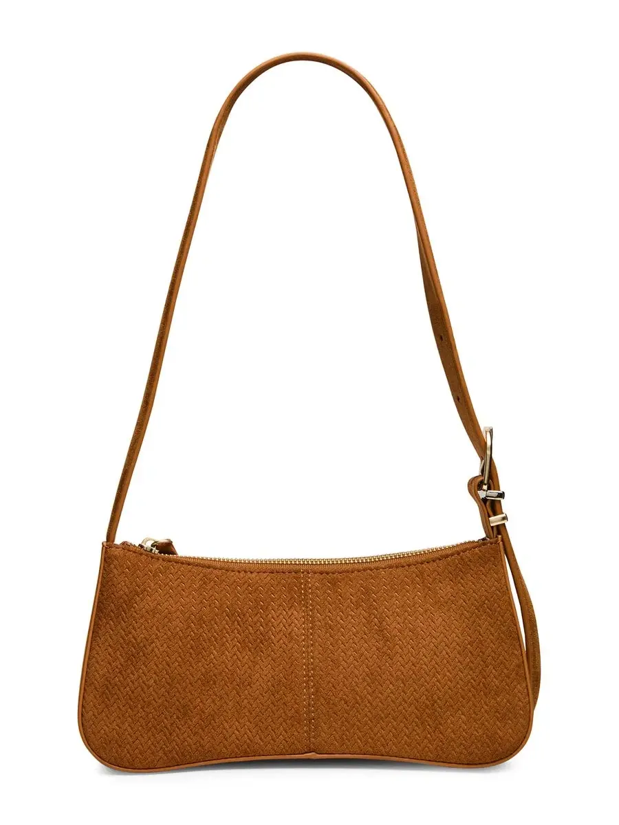 Сумка через плечо с плетением Tanziew Zippered Steve Madden — изображение 1 из 5, коричневый
