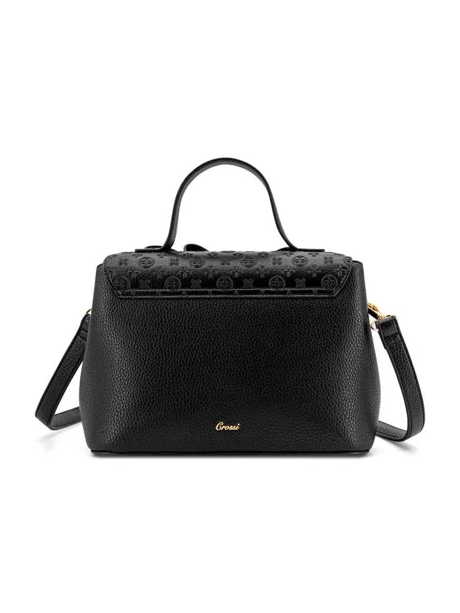 Сумка-саквояж Noble Cross-Bow Embossed Small Satchel Handbag Like Dreams — изображение 2 из 6, черный