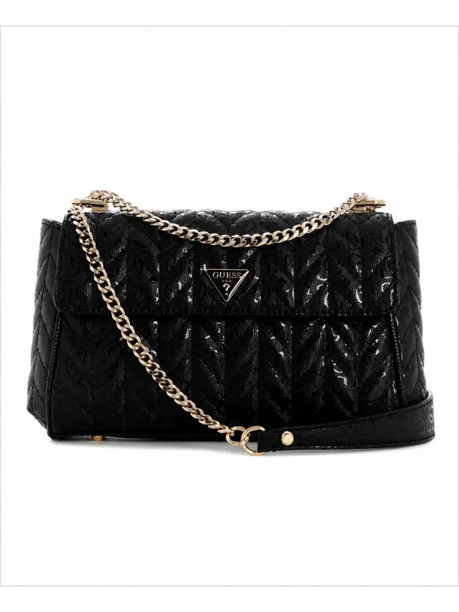 Сумка через плечо Stacey Flap Small Convertible GUESS — изображение 1 из 4, черный