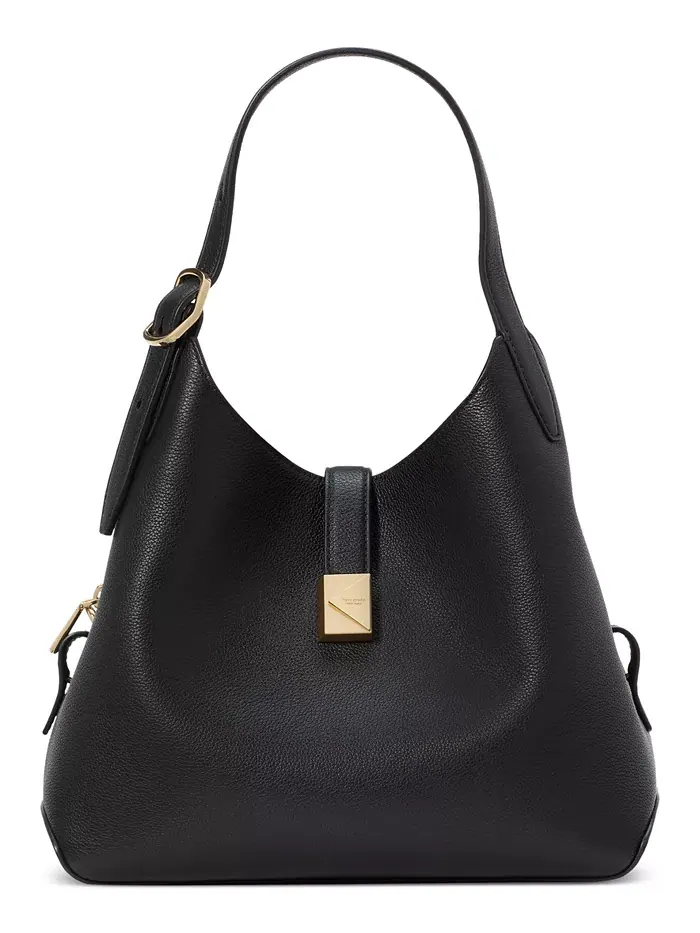 Сумка-тоут Deco из гладкой кожи с текстурой гальки kate spade new york — изображение 1 из 7, черный