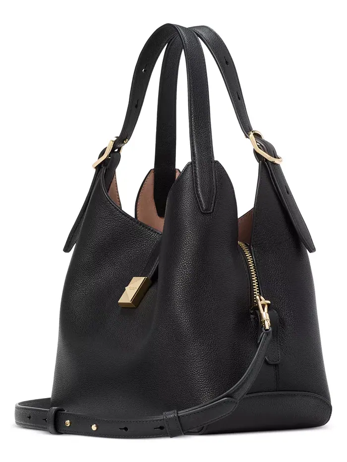 Сумка-тоут Deco из гладкой кожи с текстурой гальки kate spade new york — изображение 4 из 7, черный