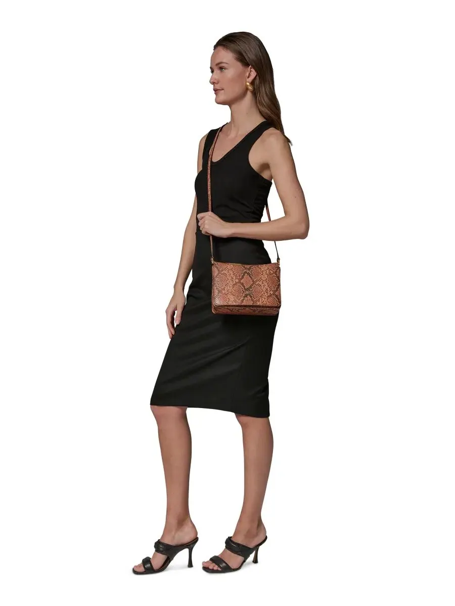 Маленькая сумка через плечо Jericho Donna Karan New York, янтарный — изображение 4 из 5