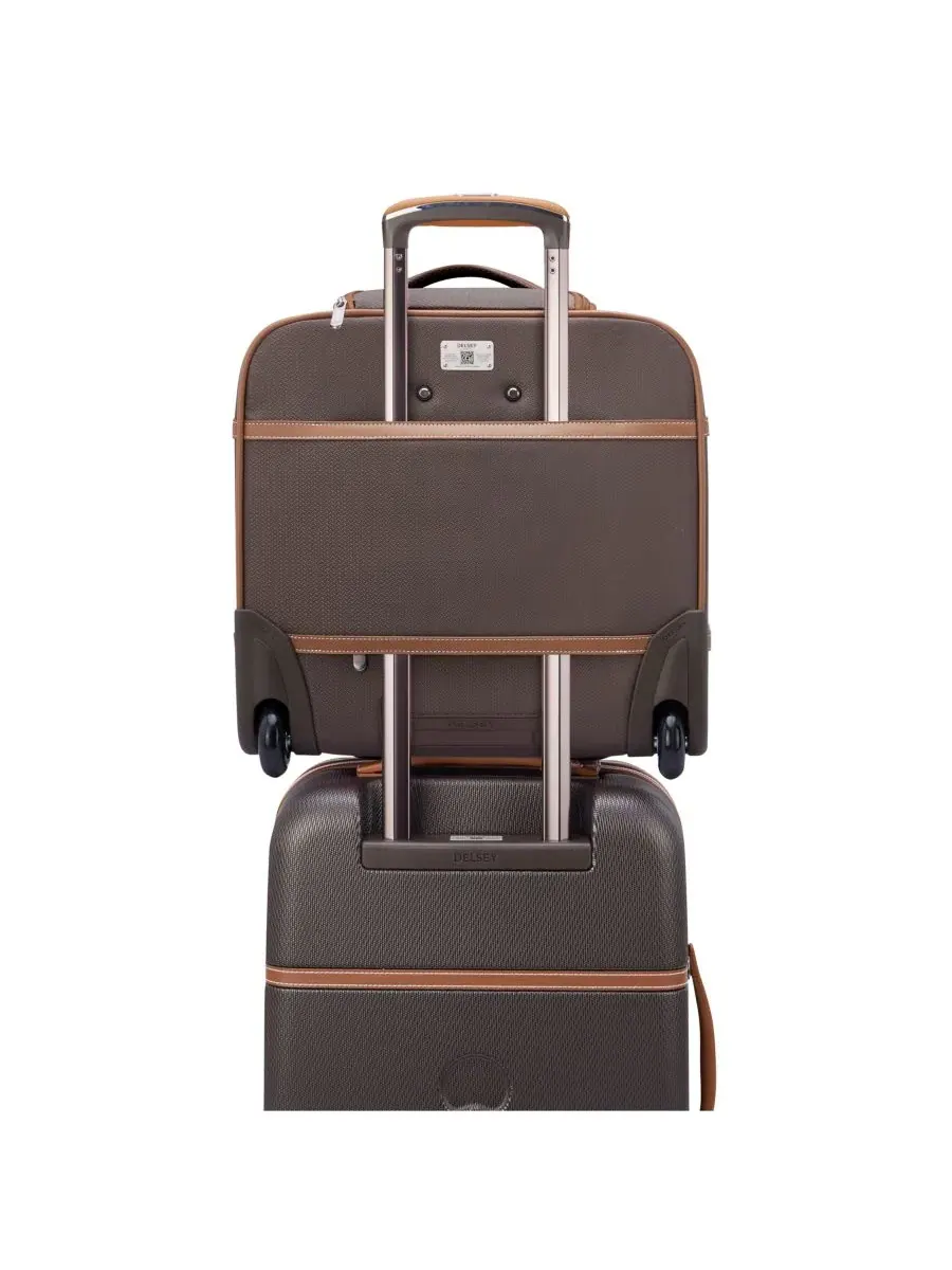 Дорожная сумка на колесиках, с ручкой для чемодана, Delsey Chatelet Air 2.0 Delsey Paris — изображение 11 из 12, шоколад