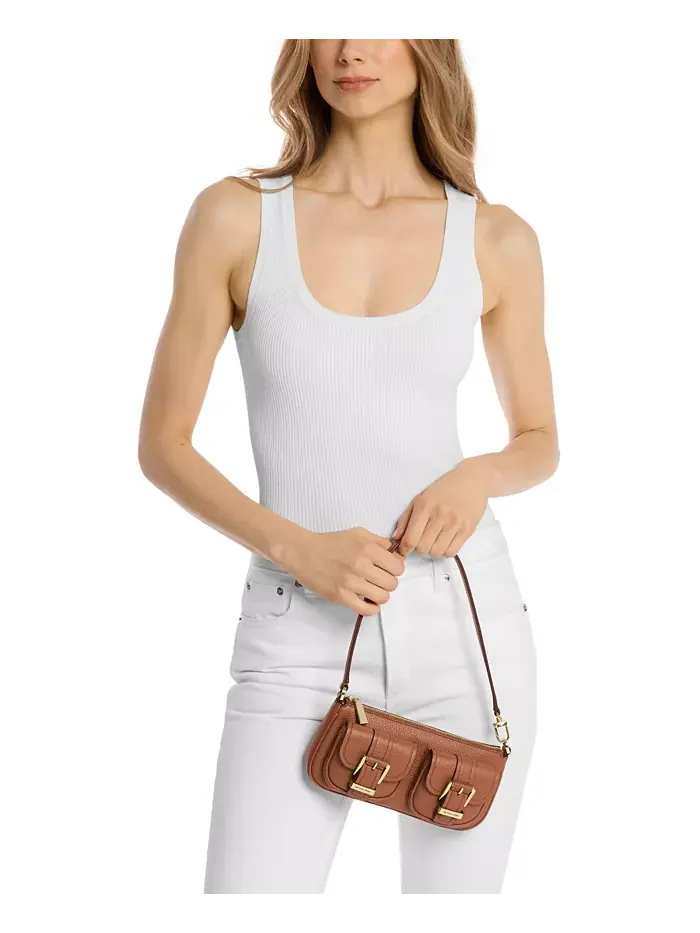 Сумка женская малая кросс-боди кожа Michael Kors Zoe Convertible — изображение 2 из 5, коричневый