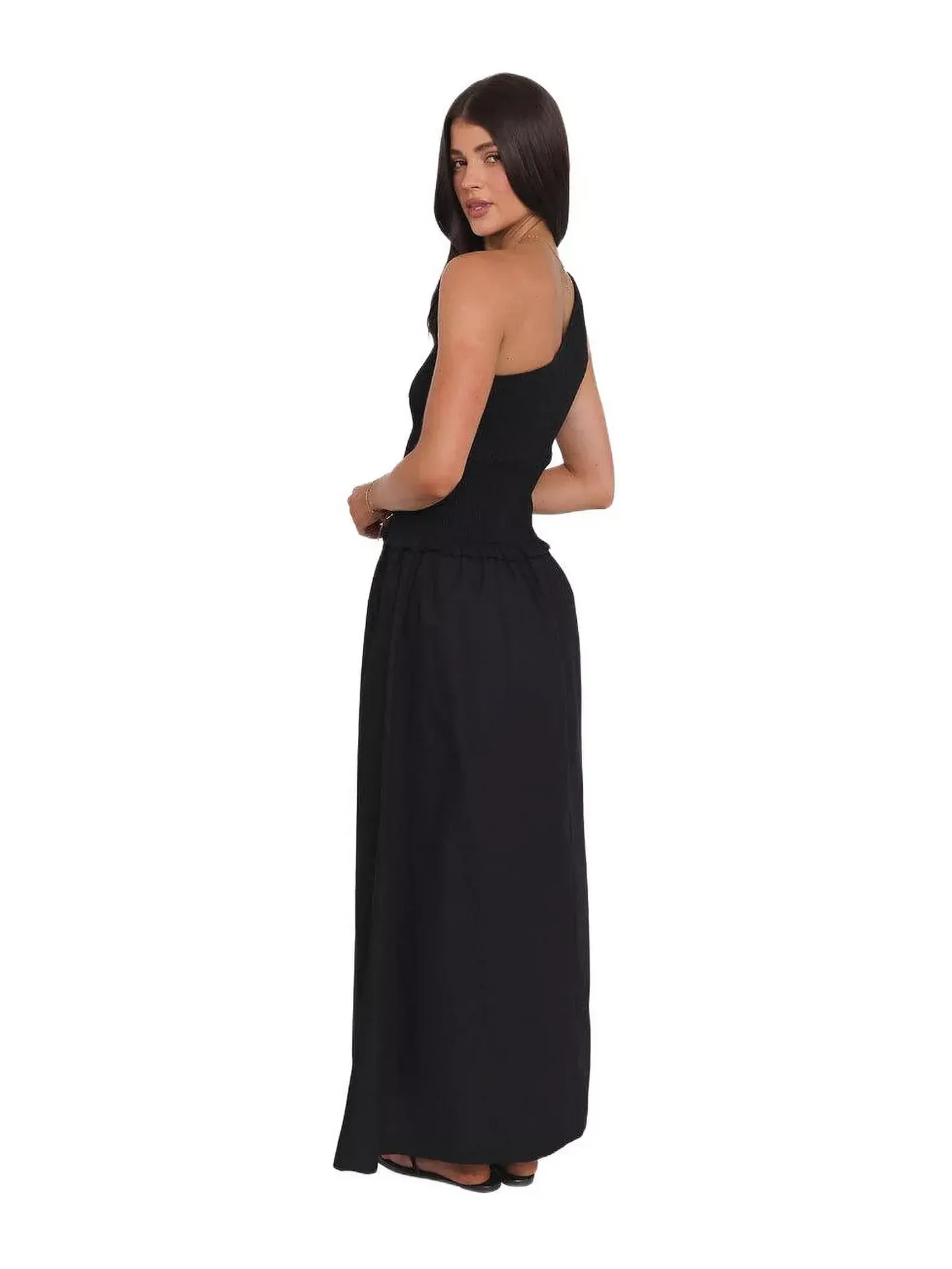 Платье Petal and Pup Myla One Shoulder Maxi — изображение 2 из 3, черный