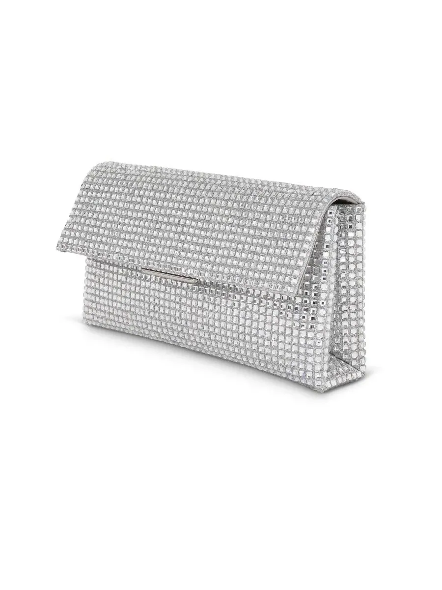 Женский мини-клатч-конверт Jayden Fully Crystal Jewel Badgley Mischka — изображение 2 из 3, серебряный