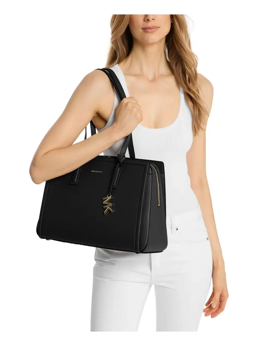 Сумка женская тоут кожа Michael Kors Laila — изображение 3 из 3, черный/золотистый