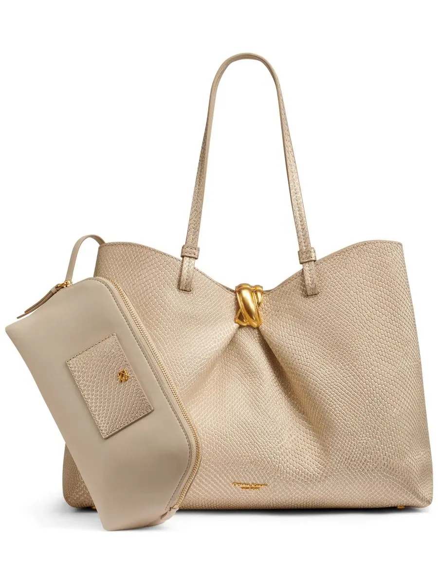 Большая сумка-тоут из камбрика Donna Karan New York — изображение 1 из 7, золотистый