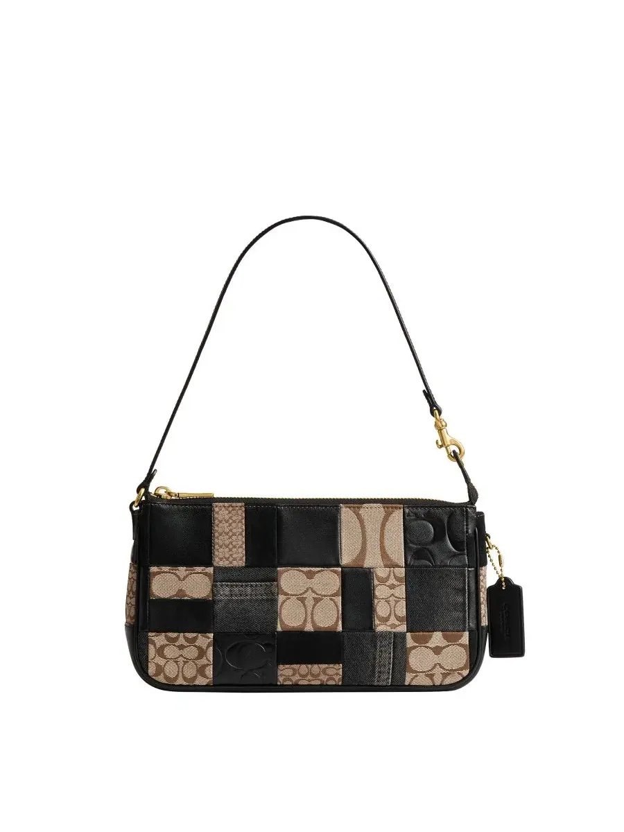 Сумка Plaza Medium Patchwork Signature Jacquard Slim Shoulder Bag 25 Coach