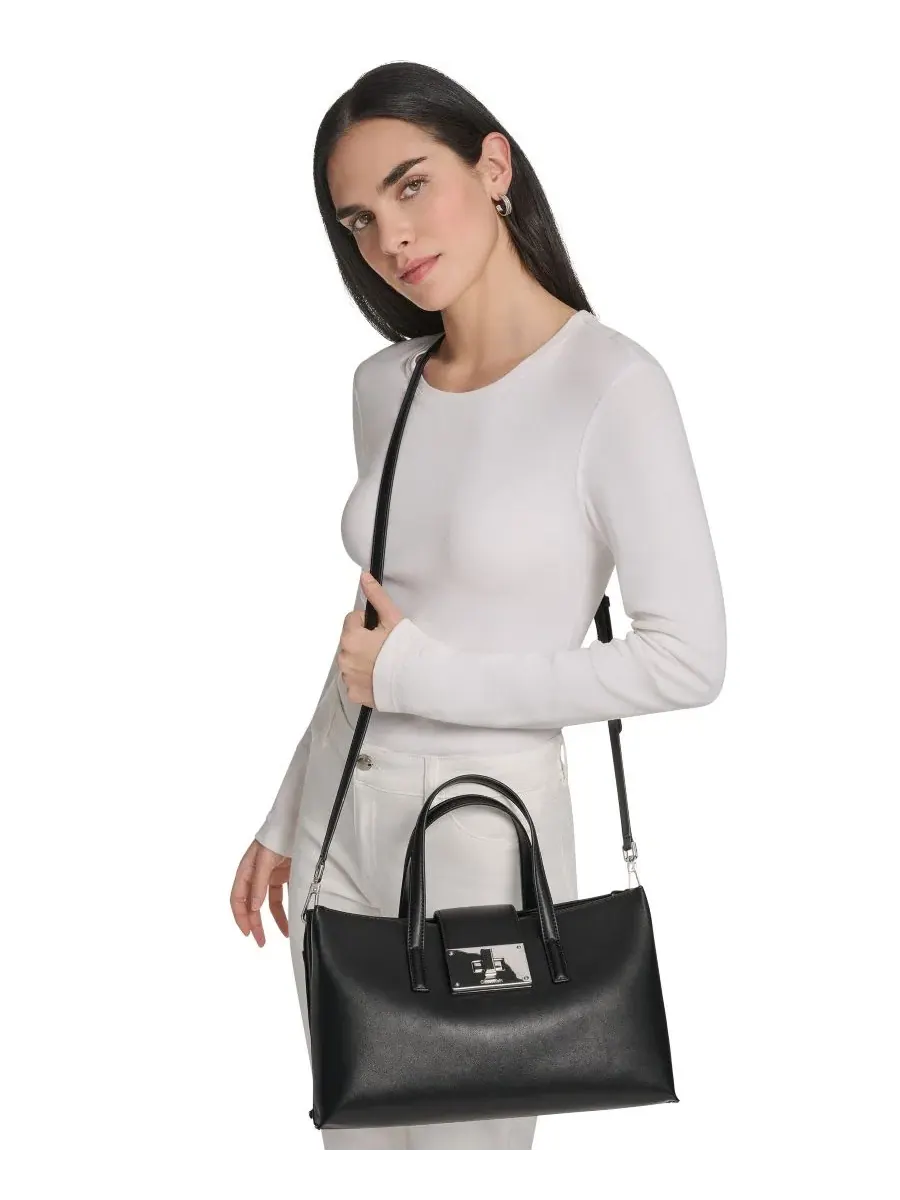 Средняя сумка-шоппер Saige Medium Satchel Handbag Calvin Klein — изображение 6 из 9, ява