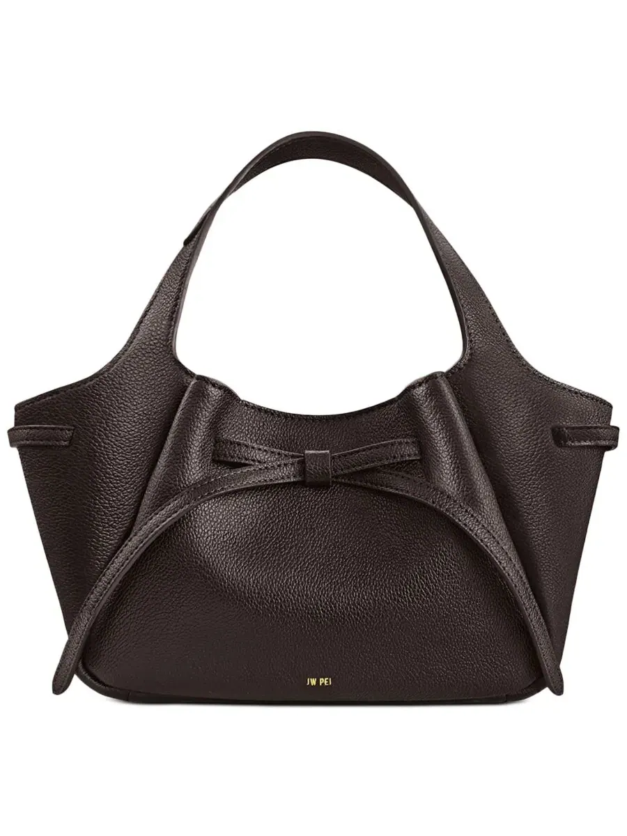 Сумка-тоут с бантом Mabel Soft Bow Small Magnetic Tote Handbag JW PEI — коричневый