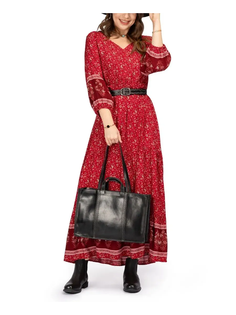Сумка-шопер из натуральной кожи Freesia Large Top Handle Tote OLD TREND — изображение 7 из 7, черный