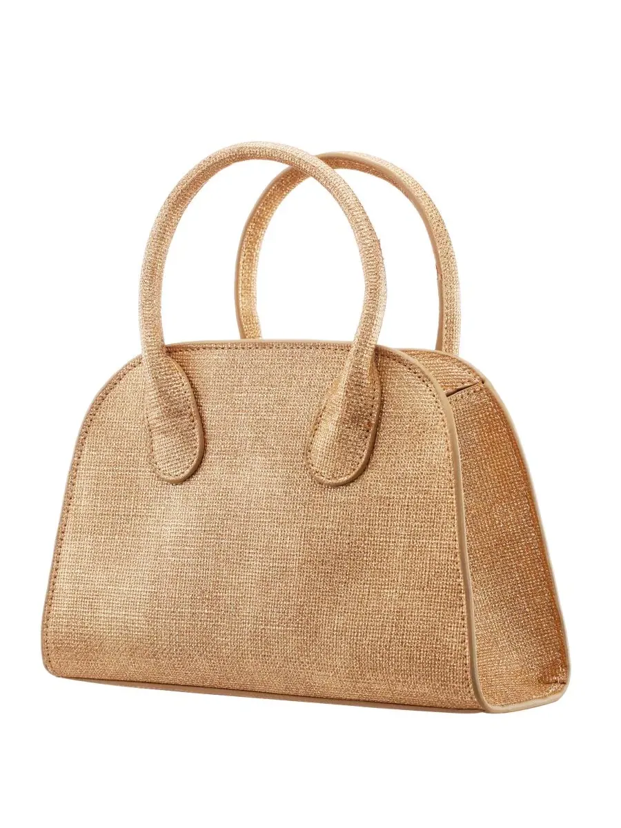 Сумка-мессенджер Yorke Metallic Small Satchel Handbag Nina — изображение 3 из 8, золотистый