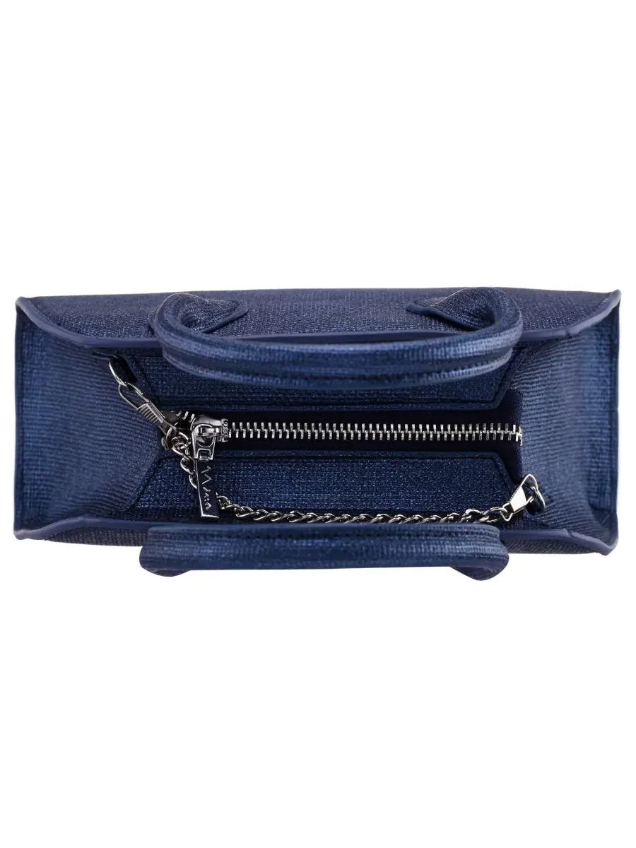 Сумка-мессенджер Yorke Metallic Small Satchel Handbag Nina — изображение 5 из 6, темно-синий