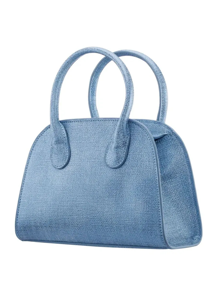 Сумка-мессенджер Yorke Metallic Small Satchel Handbag Nina, светлый деним — изображение 3 из 6, светлый джинсовый синий