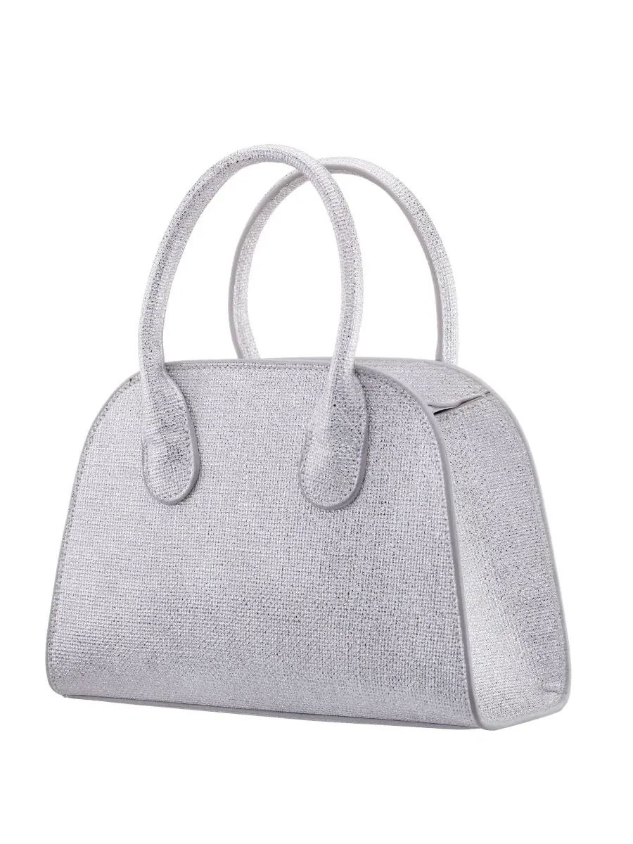 Сумка-мессенджер Yorke Metallic Small Satchel Handbag Nina — изображение 3 из 6, серебряный