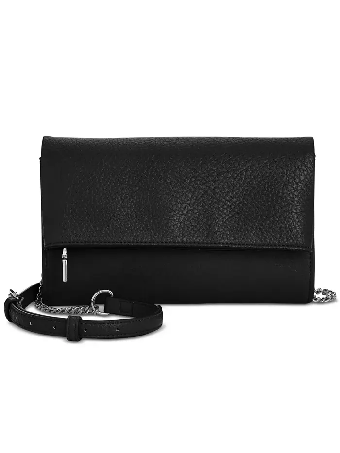 Averry Tunnel Convertible Clutch Crossbody I.N.C. International Concepts — изображение 1 из 6, черный/серебристый