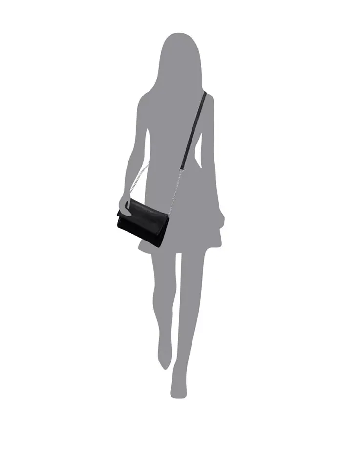 Averry Tunnel Convertible Clutch Crossbody I.N.C. International Concepts — изображение 2 из 6, черный/серебристый