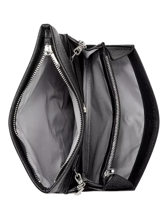 Averry Tunnel Convertible Clutch Crossbody I.N.C. International Concepts — изображение 3 из 6, черный/серебристый
