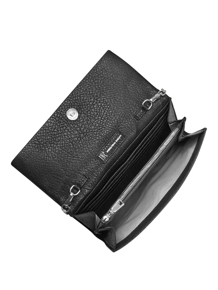 Averry Tunnel Convertible Clutch Crossbody I.N.C. International Concepts — изображение 4 из 6, черный/серебристый
