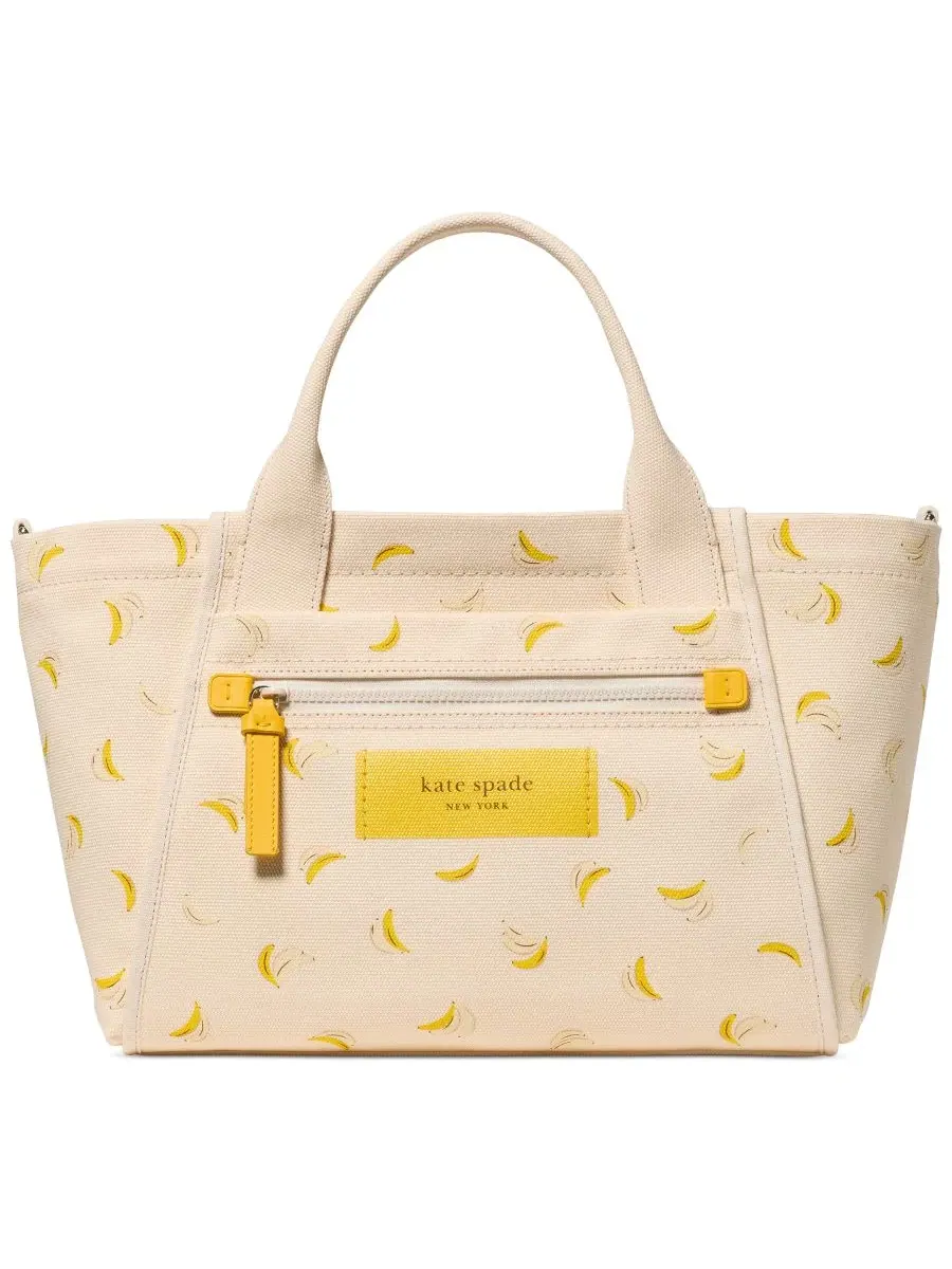 Сумка-тоут из канваса с двумя ручками и съемным ремнем, модель Dash Banana kate spade new york