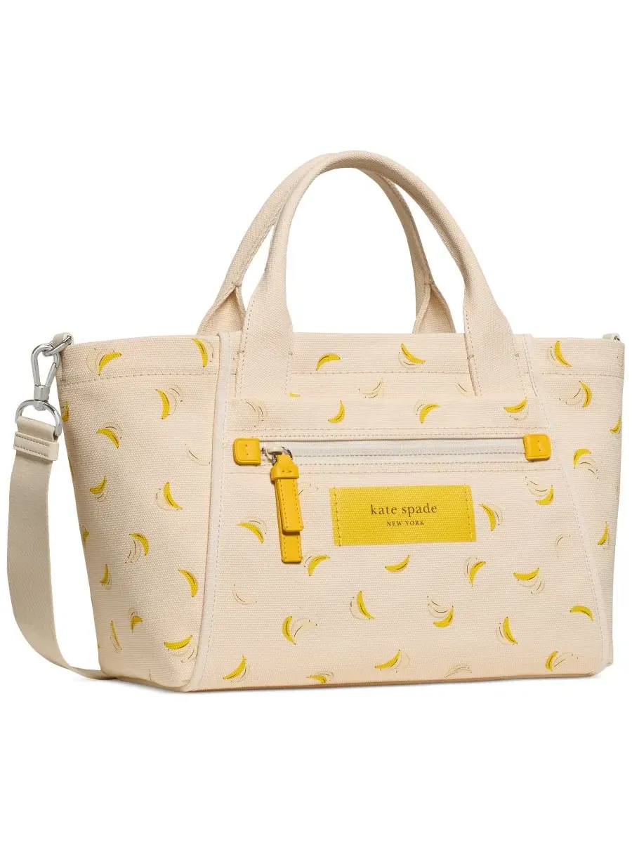 Сумка-тоут из канваса с двумя ручками и съемным ремнем, модель Dash Banana kate spade new york — изображение 3 из 6