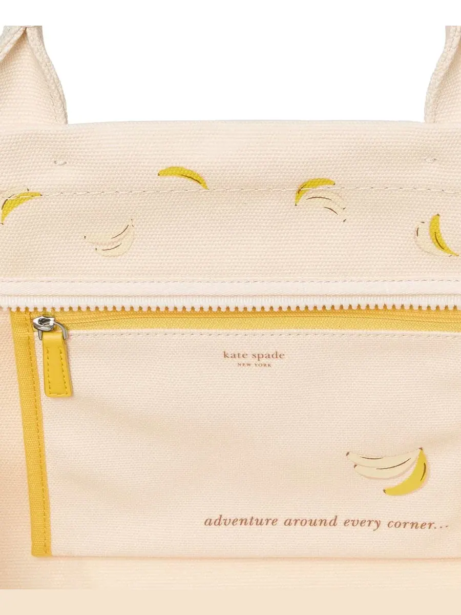 Сумка-тоут из канваса с двумя ручками и съемным ремнем, модель Dash Banana kate spade new york — изображение 5 из 6