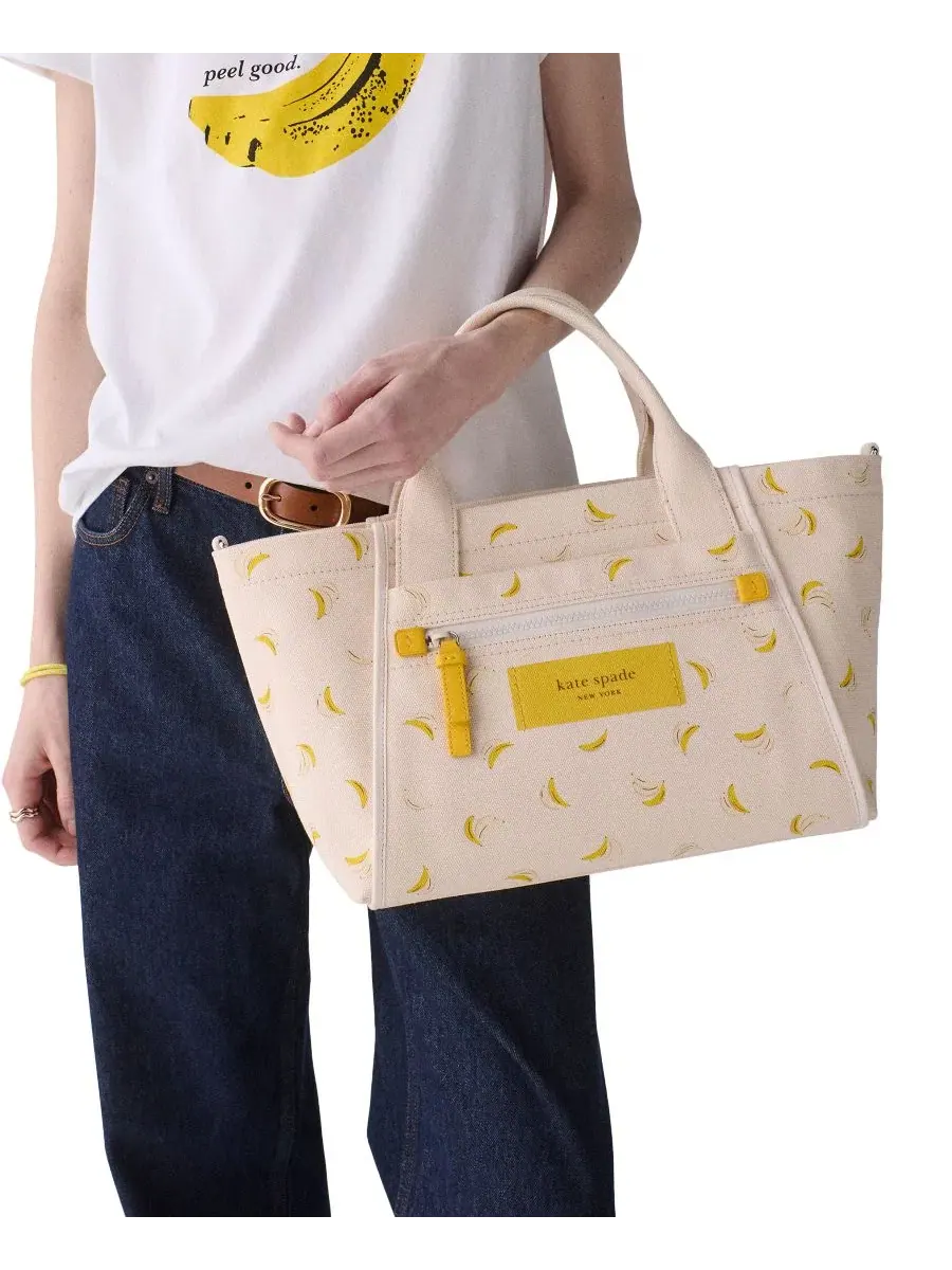 Сумка-тоут из канваса с двумя ручками и съемным ремнем, модель Dash Banana kate spade new york — изображение 6 из 6