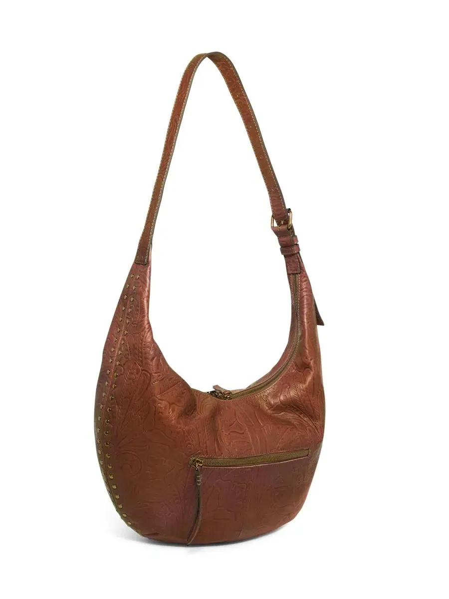 Женская сумка-хобо Terra Oversized American Leather Co. — изображение 2 из 4, бежевый
