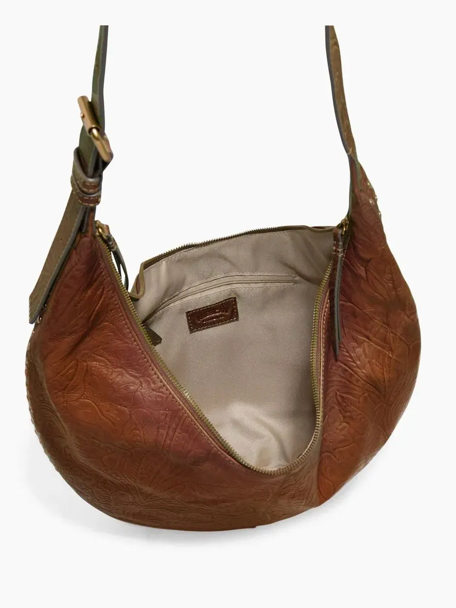 Женская сумка-хобо Terra Oversized American Leather Co. — изображение 4 из 4, бежевый